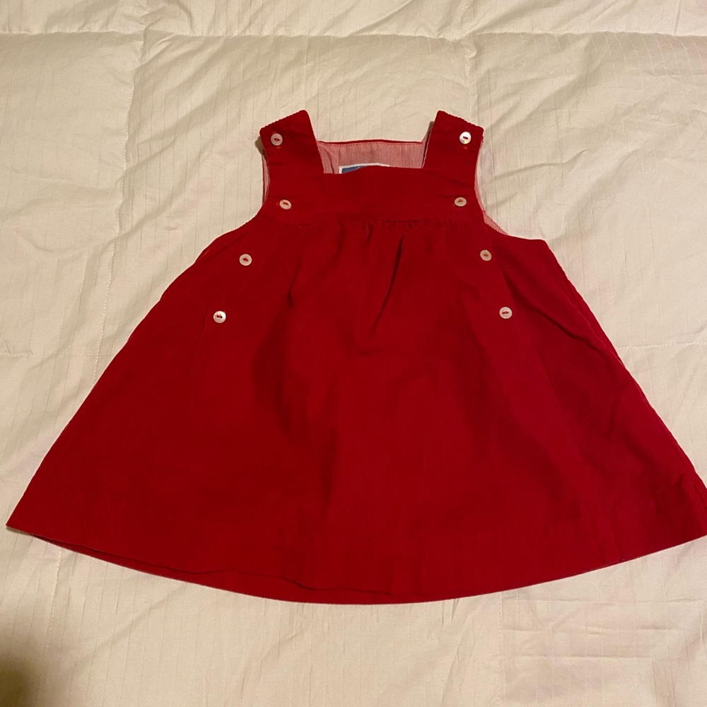 Festive Red Corduroy Jumper by Jacadi Excellent Condition 6M